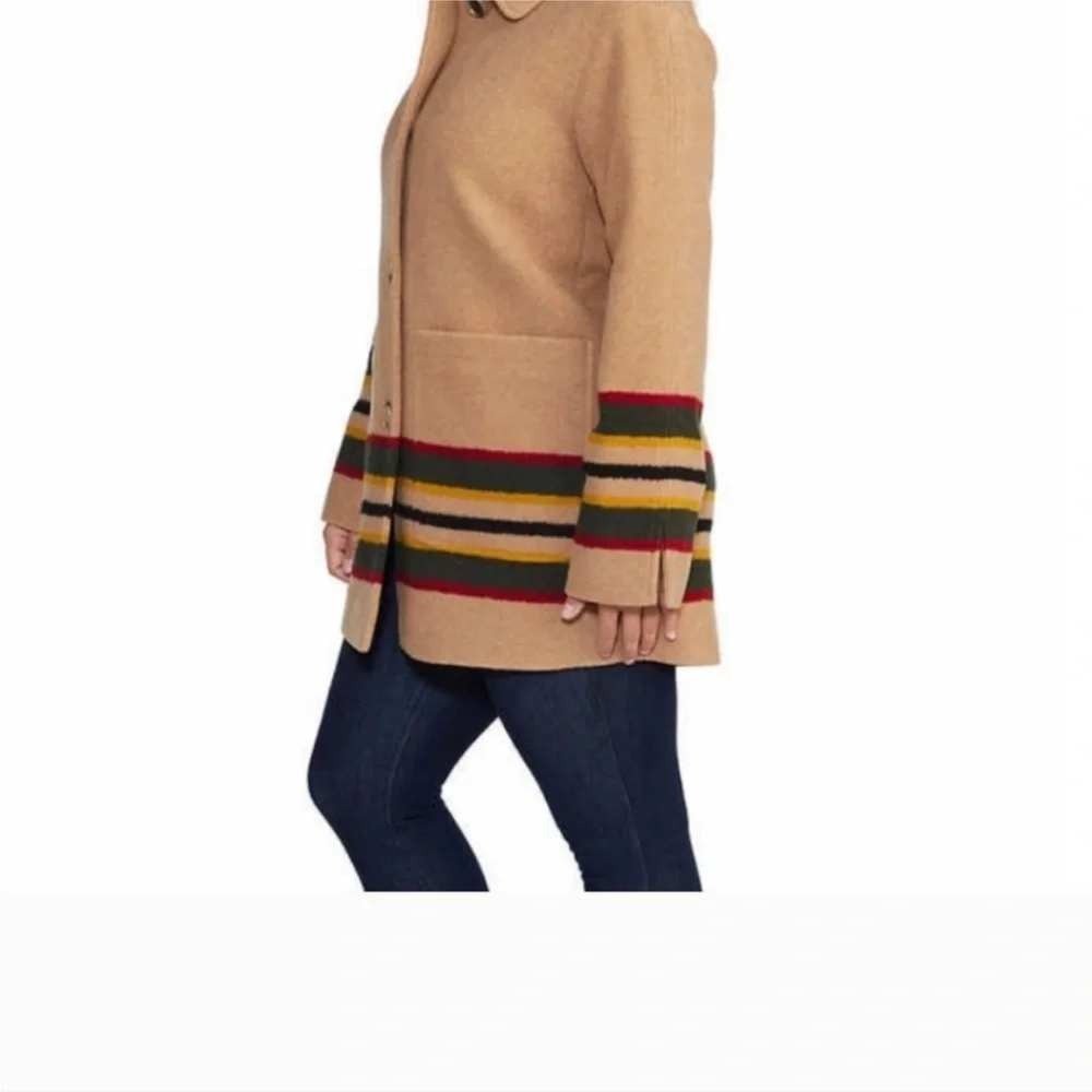 Pendleton NWT Womens Wool Blend Walker/Topper/Car Coat Tan Small - Picture 4 of 11